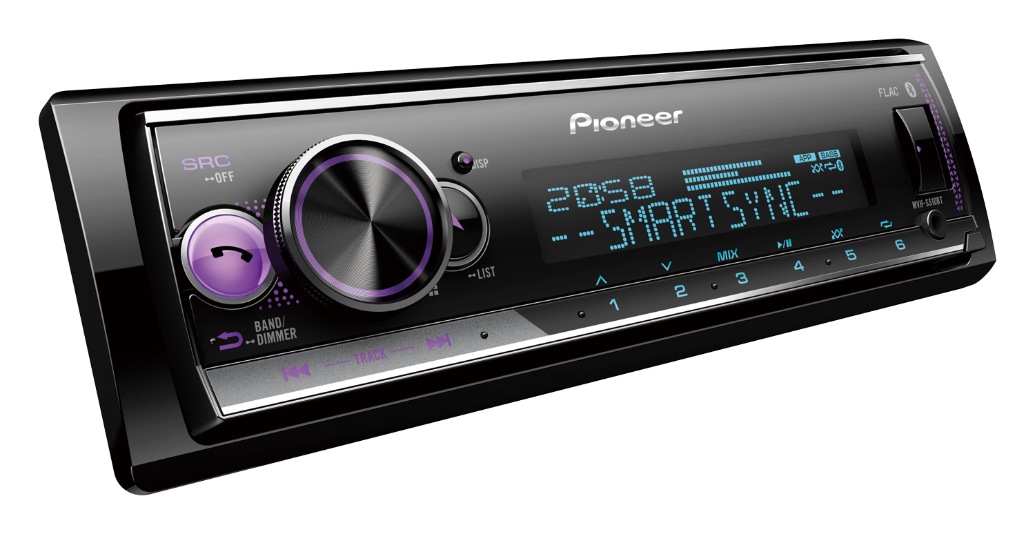 Pioneer MVH-S510BT 1DIN Raadio MP3, AUX, Bluetooth - AKUSTIKA